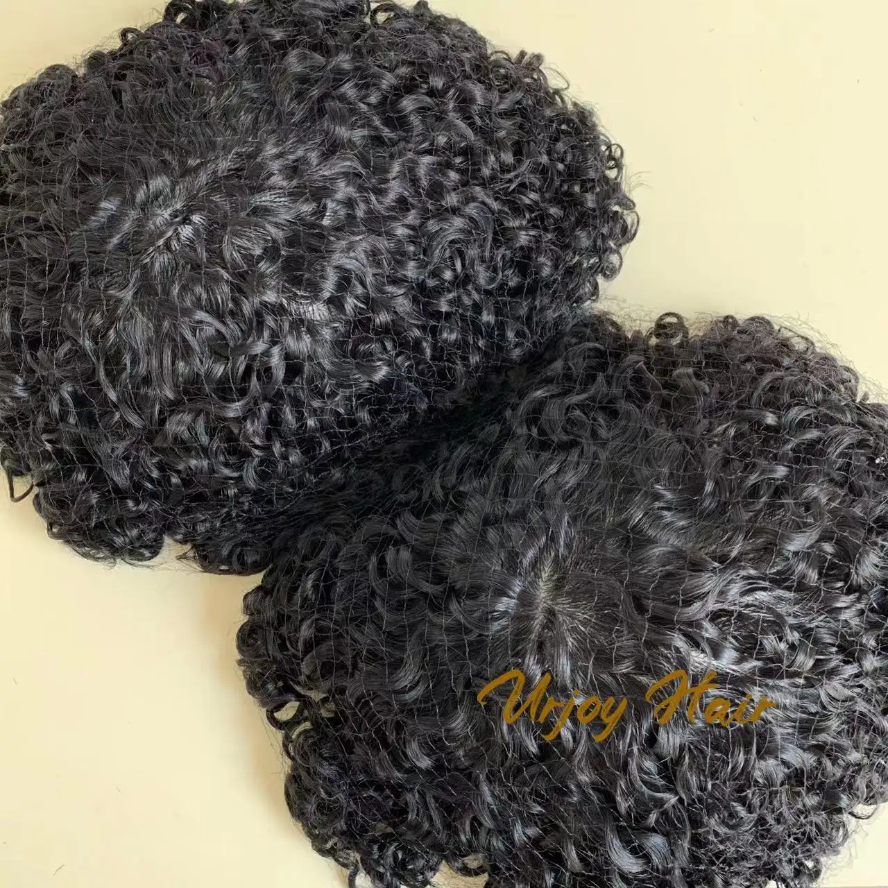 100% virgin Chinese hair 8inch long hair piece pu base injection curly human hair toupees for men