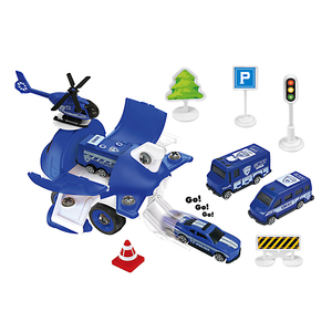 Vente chaude 4 <span class=keywords><strong>en</strong></span> 1 démonter jouet avion ensemble d'assemblage Police série vis panneaux de signalisation et accessoires jouet éducatif - Product Image 1