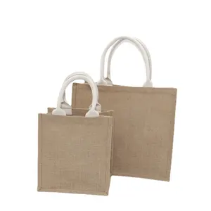 HONESTTREE Promotion Gifts Wholesaler Folding Recyclable Carry Jute Shopping Bags