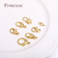 À la mode 7 Styles 18K Plaqué Or Homard Fermoir Crochets Connecteur Faire DIY Collier Bracelet Chaîne Bijoux Matériaux En Gros
