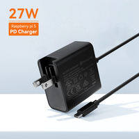 UL FCC sertifikalı abd Plug PD için Merryking için 27W güç adaptörü 12V 2.25A DC güç kaynağı 9V 3A ahududu Pi için 3 4 5 LED ışık