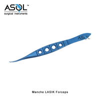 Pince LASIK Manche en Titane, Instrument Chirurgical Ophtalmique, Pointes Ovales Solides 108mm pour Levage de la Flap Corneenne