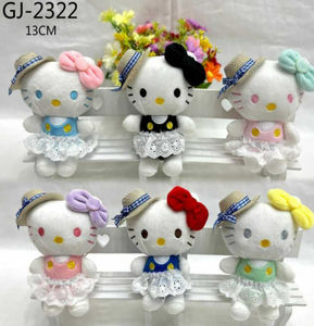 Peluche Hello Kitty da appendere, 13 cm, per bambine dai 2 ai 4 anni, morbido animale di peluche con imbottitura in cotone PP - Product Image 1