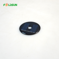Panel Surya Epoxy Tanpa Bingkai Bulat Kustom FOLDSUN Diameter 46,5mm 2V Efisiensi Tinggi Ramah Lingkungan Modul PV Mono