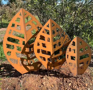 Antique Rusty Corten Steel Metal <b>Garden</b> Ornaments Outdoor House Number <b>Sign</b> Animal Sculptures Art Deco Lawn Art Weather - Product Image 1