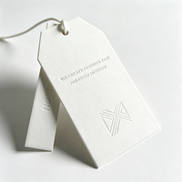 Étiquette en papier personnalisée pour vêtements, accessoires de mode, avec logo en relief pour marque propre