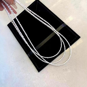 Collar de Perlas de Agua Dulce Naturales de 4-5 mm, Círculo Perfecto, Aurora Lunar, Separadas, Versátiles, Múltiples Estilos de Uso - Product Image 4