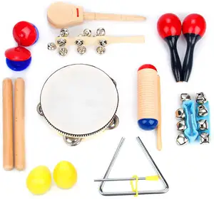 Percussion éducative et musicale pour les enfants et les petits, ensemble d'instruments avec tambour, Maracas