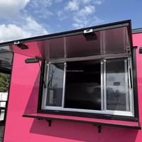 Remolque de Comida Móvil con Equipamiento Completo, Carrito de Comida, Contenedor Restaurante, Remolque Bar Móvil, Tienda de Pizza y BBQ
