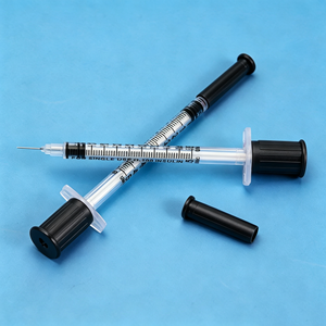 Jeringas <span class=keywords><strong>de</strong></span> <span class=keywords><strong>insulina</strong></span> para uso veterinario, 1 ml, caja <span class=keywords><strong>de</strong></span> 31 <span class=keywords><strong>unidades</strong></span>, <span class=keywords><strong>100</strong></span> <span class=keywords><strong>unidades</strong></span>, 6 mm, 8 mm, color negro, con toallita con alcohol - Product Image 5