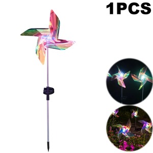 Nouvelles lampes solaires LED à 4 pales en forme de moulin à vent, lumières décoratives d'extérieur étanches pour pelouse, cour et jardin - Product Image 2