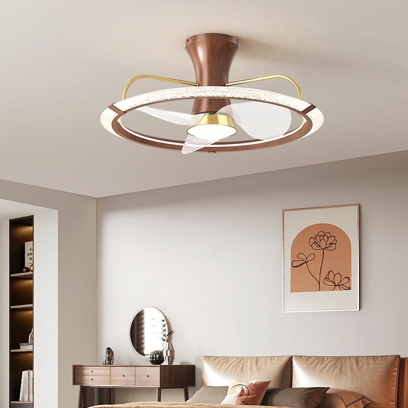 23-Inch Modern LED Lamp Ceiling Fan 6 Speed Remote Control 3 Energy Saving for Bedroom Bathroom Latest Tuya Accessories
