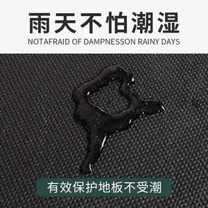 Alfombra rectangular de color negro sólido para puerta, alfombra de entrada antideslizante y gruesa para el hogar, material de fibra de poliéster - Product Image 3