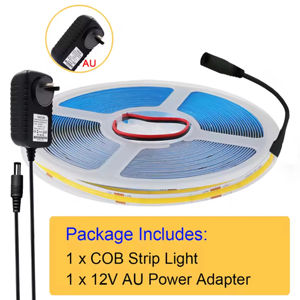 Tira de luz LED COB de 12V CC con adaptador de conector CC IP20 regulable, adecuada para iluminación interior y decoración de habitaciones. - Product Image 5