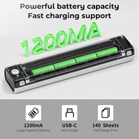 Imprimante thermique portable sans fil A4 Phomemo M08F, mini imprimante pour téléphone portable, sans encre, pour les voyages, les affaires, les pochoirs de tatouage, copieur