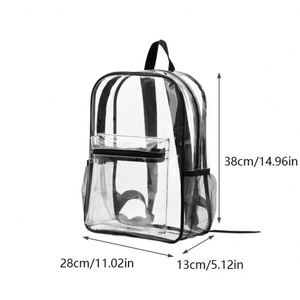 Waterproof Transparent Pvc <b>Backpack</b> Outdoor Sports Fitness Travel Large Capacity Storage Bag Student Visible <b>Backpack</b> - Product Image 6