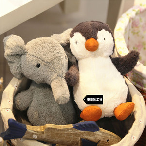 Peluche en forme d'éléphant et de pingouin de la série Peanut Shell, jouet en peluche doux pour enfants, cadeau pour les enfants de 2 à 4 ans, unisexe - Product Image 1