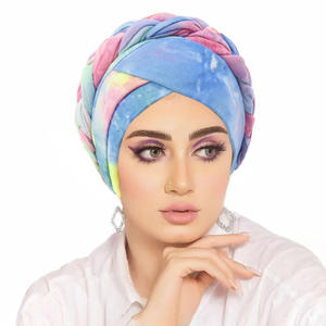 Tie Dye sciarpa per la testa per donne musulmane turbante berretto Hijab <span class=keywords><strong>Emme</strong></span> mussulman Arab Wrap Turbantes - Product Image 5