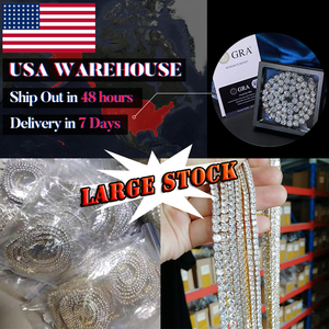 GRA Certificado VVS1 Lab Grown Moissanite Diamond Classic Tennis Chain 925 Sterling Silver Mossanite Tennis <span class=keywords><strong>Necklace</strong></span> - Product Image 6