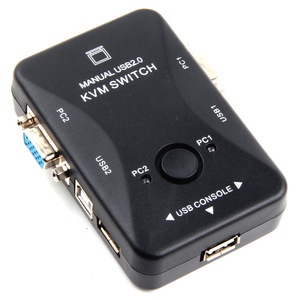 FJ-2UK KVM <b>Switch</b> 2 Port <b>USB</b> 2.0 Manual Video Keyboard Mouse Sharing For PC - Product Image 4