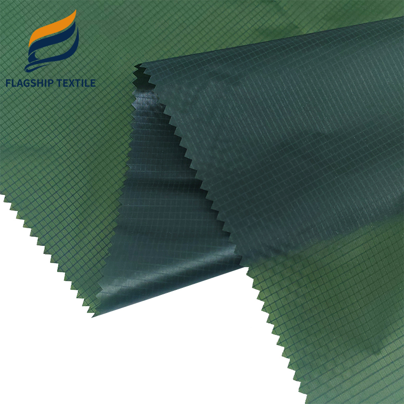 15D Woven Nylon Ripstop Fabric Tarp Tent & Waterproof Silicone PU Coated Nylon Taffeta for Outdoor Use
