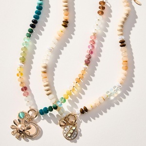 Của phụ nữ mới mùa hè phong cách đồng Mặt dây chuyền hạt chuỗi vòng cổ xuyên biên giới loạt nhỏ giọt dầu trái tim cá cánh hoa bướm hình dạng - Product Image 4