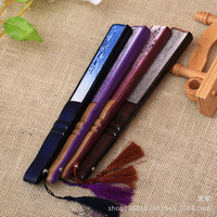 Kipas Lipat Bambu Grosir Hadiah Baru Wanita dengan Desain Bunga, Teknik Ukiran Tangan Linen Ramah Lingkungan Gaya Cina HZ