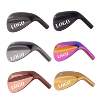 Clubs de golf en acier forgé CNC sur mesure pour droitiers, manche en PU, 34/35, hommes, noir/argent/or, têtes de golf