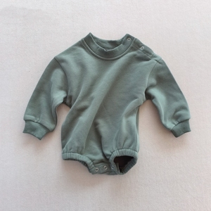 Mono de color sólido Ins primavera Otoño, ropa, traje de gateo para niños y niñas, mono de bebé - Product Image 5
