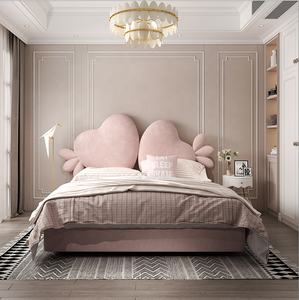 Muebles modernos para habitación de bebé, cama doble rosa para niño, conjunto de muebles de dormitorio, cuna para niño, cama individual - Product Image 2