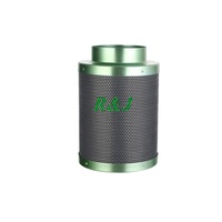 R & J Filter Karbon 8 Inci 750 CFM, Kipas Inline dengan Filter Karbon 8 Inci 25 Kaki Ducting Kombo untuk Ventilasi Tenda Tumbuh