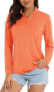 Chemises <span class=keywords><strong>de</strong></span> soleil pour femmes OEM UPF 50+, manches longues, col zippé 1/4, séchage rapide, pour la pêche, l'entraînement, la randonnée, la course à pied, vêtements <span class=keywords><strong>de</strong></span> sport - Product Image 4