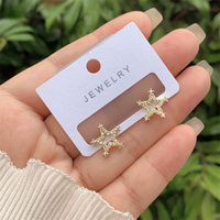 Boucles d'oreilles en perles à la mode pour femmes vêtements quotidiens en cuivre plaqué or 18 carats zircone intégrée nouveau Design géométrique et en forme de coeur