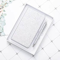 Benutzer definierte Glitter Cover Schulkinder Werbe heft und Stift box Briefpapier Geschenkset