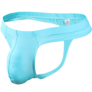 Slip pour hommes en argent Boxer taille basse Nylon Ice Silk Briefs Sexy érotique tongs sous-vêtements - Product Image 1