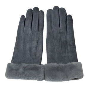 Gants d'hiver pour femmes en gros - En stock, grande quantité, gants en velours pas chers avec poignets en fausse fourrure et gants d'hiver chauffants - Product Image 6