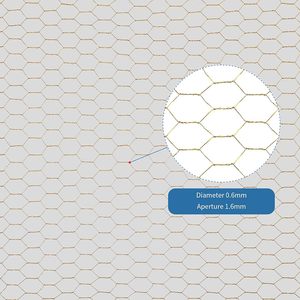 Malla de alambre hexagonal Shappy Gold de 40 x 13 pulgadas, material metálico para cercas de animales, ligero y galvanizado - Product Image 3