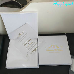 A buon mercato Piazza Acrilico Inviti di Nozze Con Giftbox Per La Cerimonia Nuziale & Del Partito - Product Image 2