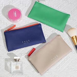 Fashion Design Colorful Leather Zipper Pencil Case Custom Logo Printed <b>Waterproof</b> Pu Leather Cosmetic Makeup Pouch - Product Image 1