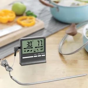 Termometro da Cucina DIHAO con Ampio Display LCD, Sonda per Barbecue, Forno, Carne, Cottura, con Timer e Allarme - Product Image 4
