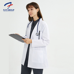 Thời Trang Chất Lượng Hàng Đầu Y Tá Trắng Đồng Phục Thiết Kế Phòng Thí Nghiệm Áo Khoác Với Tay Áo Dài - Product Image 5