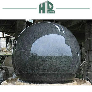 Boule <span class=keywords><strong>de</strong></span> granit ronde populaire chinoise G684 pierre <span class=keywords><strong>de</strong></span> granit gris foncé pour fontaine extérieure - Product Image 2