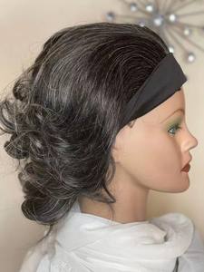 100% vrais <span class=keywords><strong>cheveux</strong></span> humains sel poivre <span class=keywords><strong>coiffure</strong></span> courte Afro femmes <span class=keywords><strong>bandeau</strong></span> perruques de <span class=keywords><strong>cheveux</strong></span> vierges gris crépus <span class=keywords><strong>bouclés</strong></span> demi perruque avec <span class=keywords><strong>bandeau</strong></span> - Product Image 4