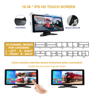 Màn hình cảm ứng 10,36 inch, camera xe tải 1080P chống nước IP68, <span class=keywords><strong>DVR</strong></span> 360 độ <span class=keywords><strong>4</strong></span> kênh - Product Image 3
