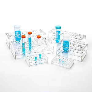 Soporte de acrílico transparente para tubos de ensayo, 12 ranuras, estante para tubos de centrífuga de laboratorio - Product Image 5