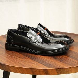 Chaussures habillées formelles Brock pour hommes, style britannique, en cuir véritable brodé, respirantes, légères, imperméables, en maille, pour le printemps - Product Image 2