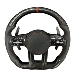 Misura per Benz Mercedes <span class=keywords><strong>AMG</strong></span> C63 E63 a <span class=keywords><strong>C</strong></span> E CL GL <span class=keywords><strong>W205</strong></span> W204 W213 W212 2012-2021 su misura RPM LED volante in fibra di carbonio - Product Image 5