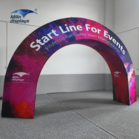 Arche triangulaire imprimée personnalisée pour salon professionnel Arche d'entrée 3D personnalisée 15x10 pour événement de promotion de salon commercial