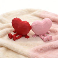 Vashine 3D-geprint Valentijnsdag cadeau decoratie actiefiguur liefdevolle hartpop Valentijn 3D-geprint flexibel kristallen speelgoed
