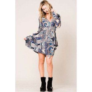 Mini Abito Blu Stampato Avery - Product Image 3